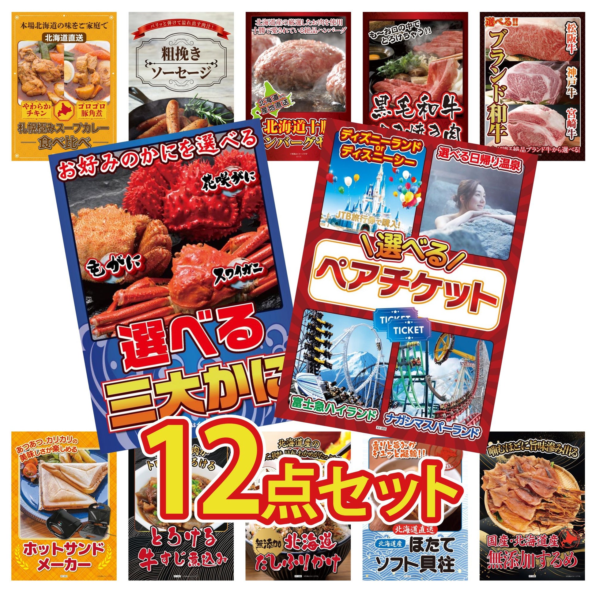 選べるテーマパークペアチケット 12点セット