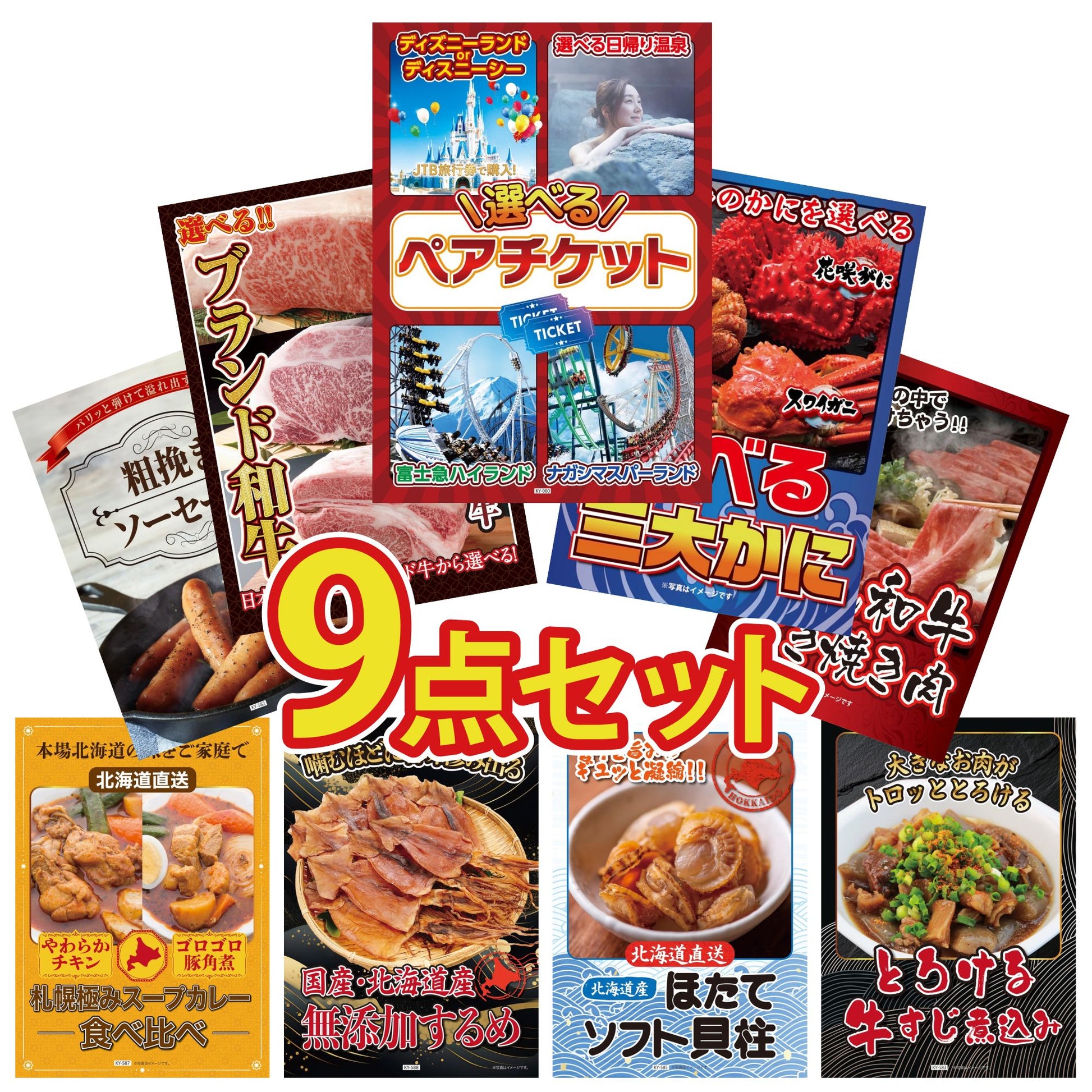 選べるテーマパークペアチケット 9点セット