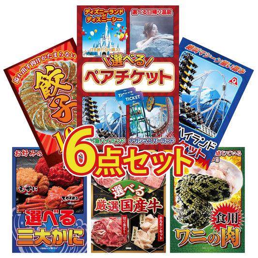 選べるテーマパークペアチケット6点セット
