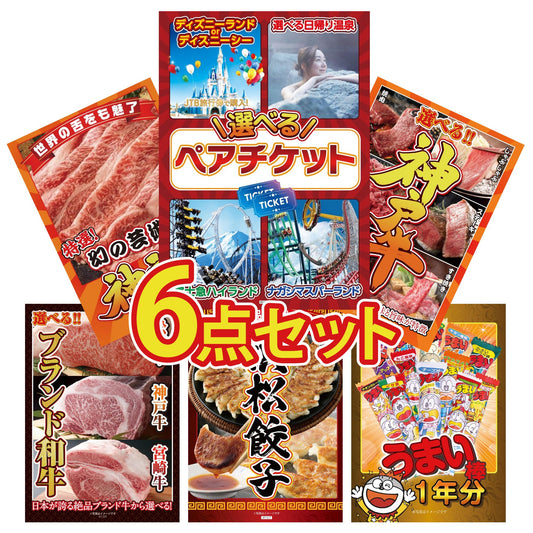 選べるテーマパークペアチケット6点セット