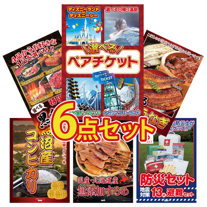 選べるテーマパークペアチケット6点セット