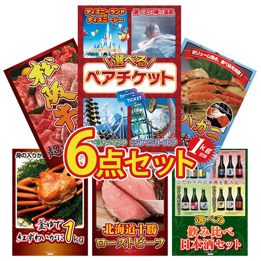 選べるテーマパークペアチケット6点セット
