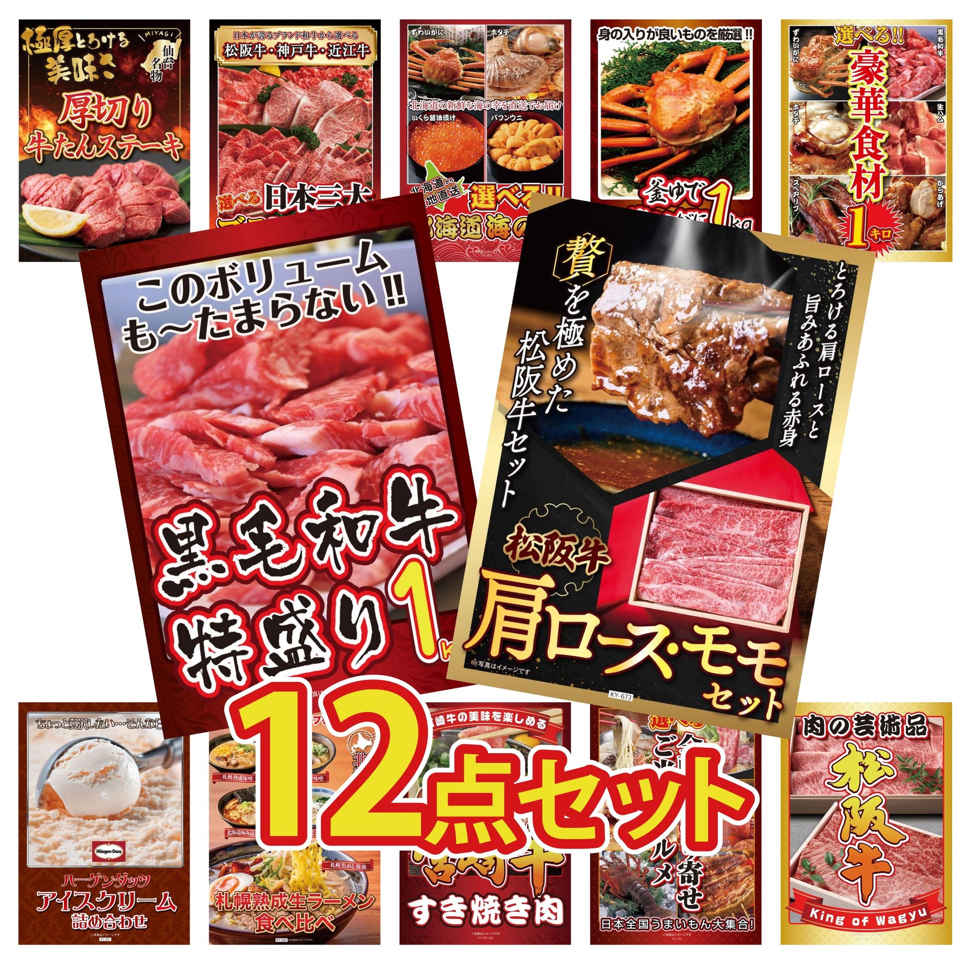 松阪牛 肩ロース・モモセット 12点セット(KY-673i1)