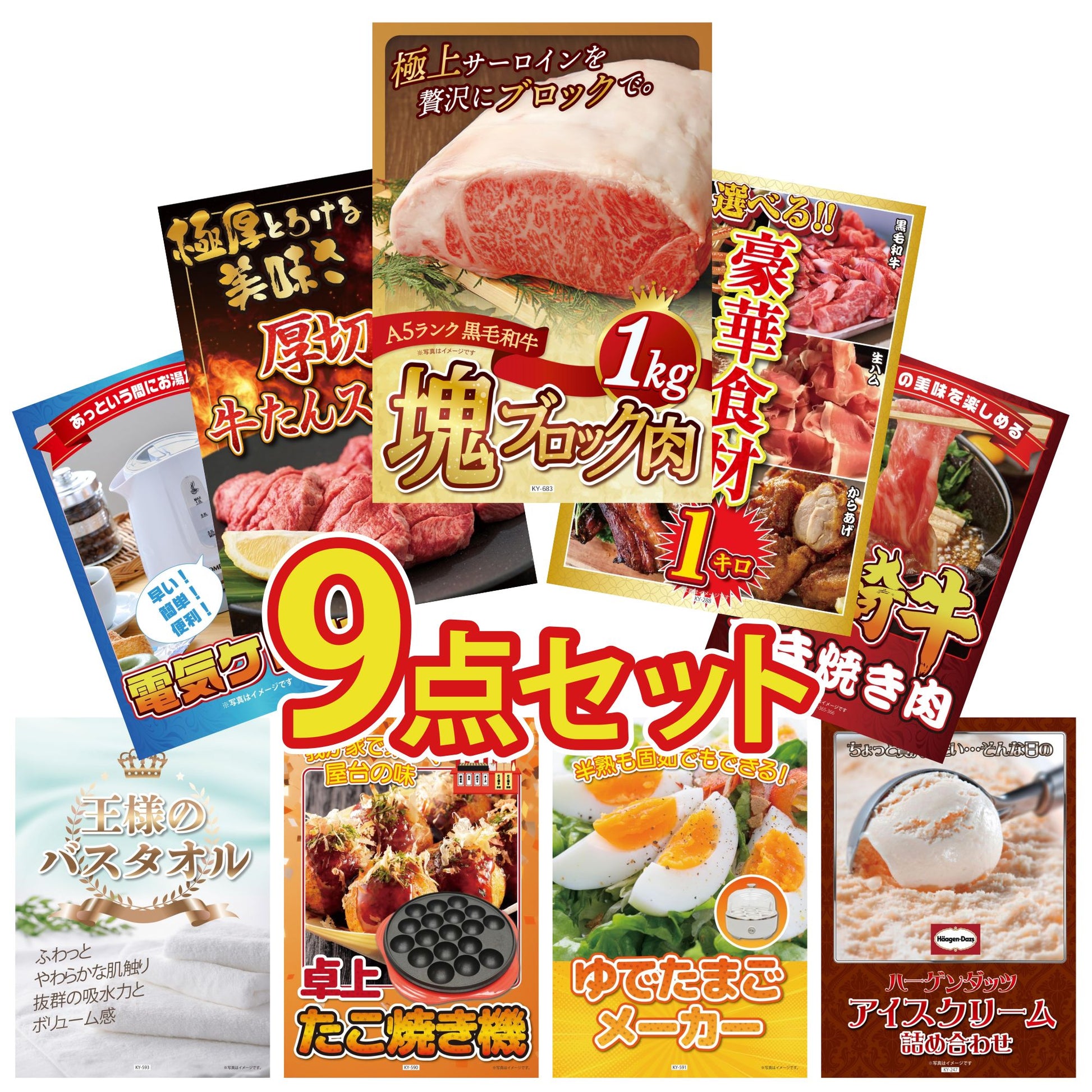 黒毛和牛サーロイン 塊ブロック肉 1kg 9点セット