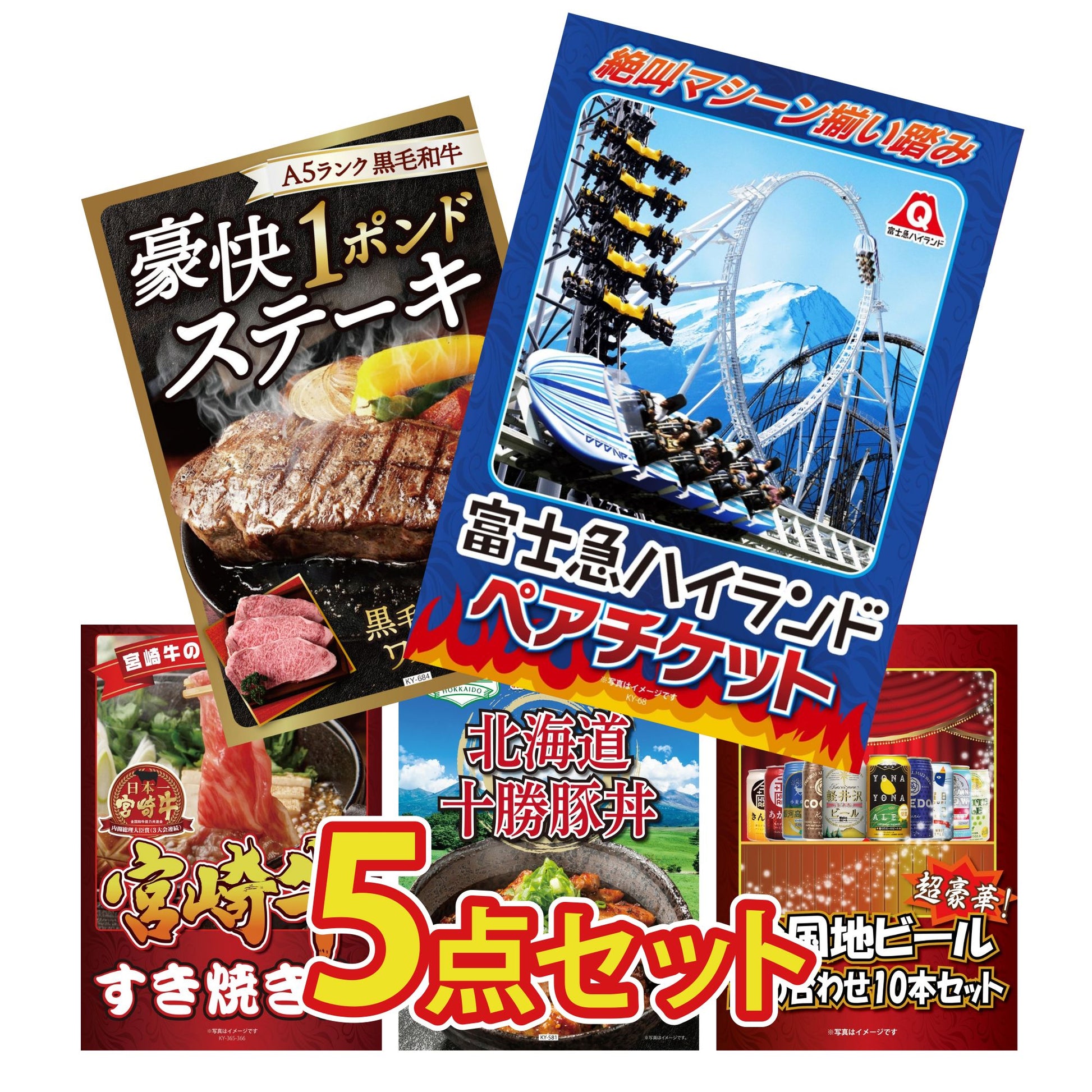 富士急ハイランドペアチケット5点セット