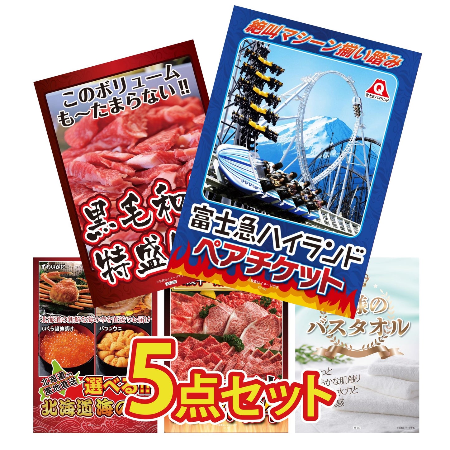 富士急ハイランドペアチケット 5点セット(KY-68)