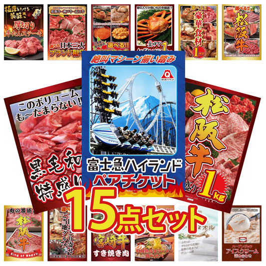 富士急ハイランドペアチケット 15点セット(KY-68)