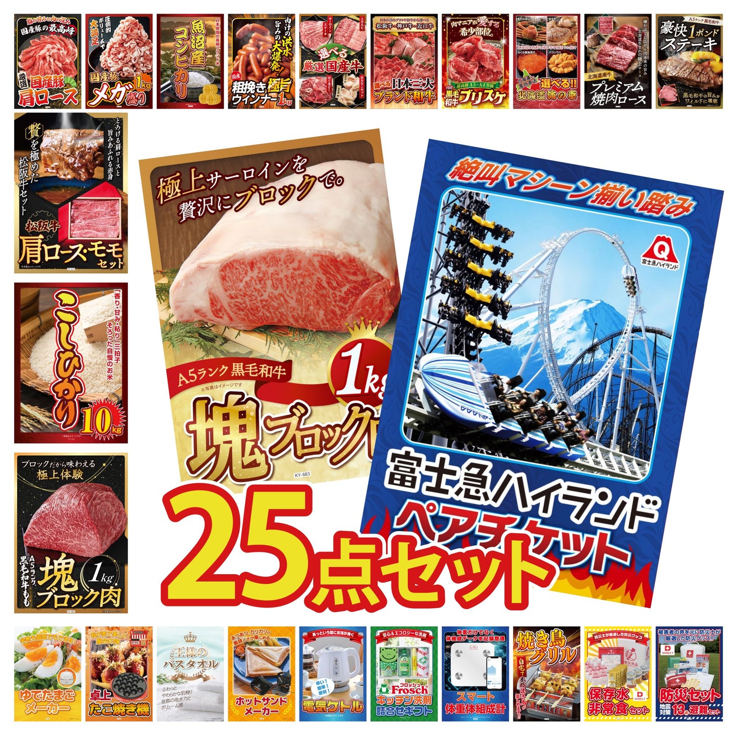 富士急ハイランドペアチケット 25点セット(KY-68)