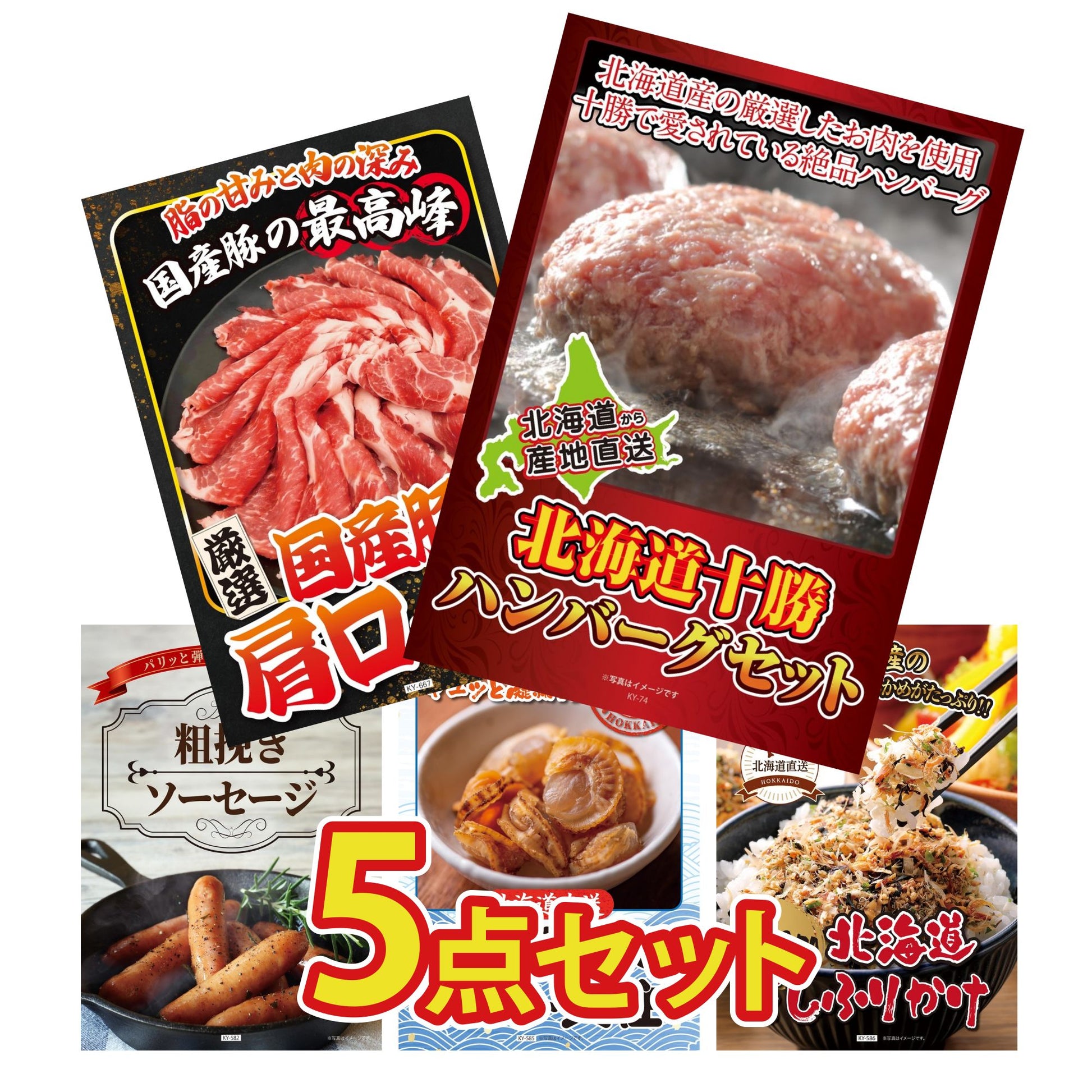 北海道十勝ハンバーグセット 池田町ハンバーグ(100g×5個)5点セット