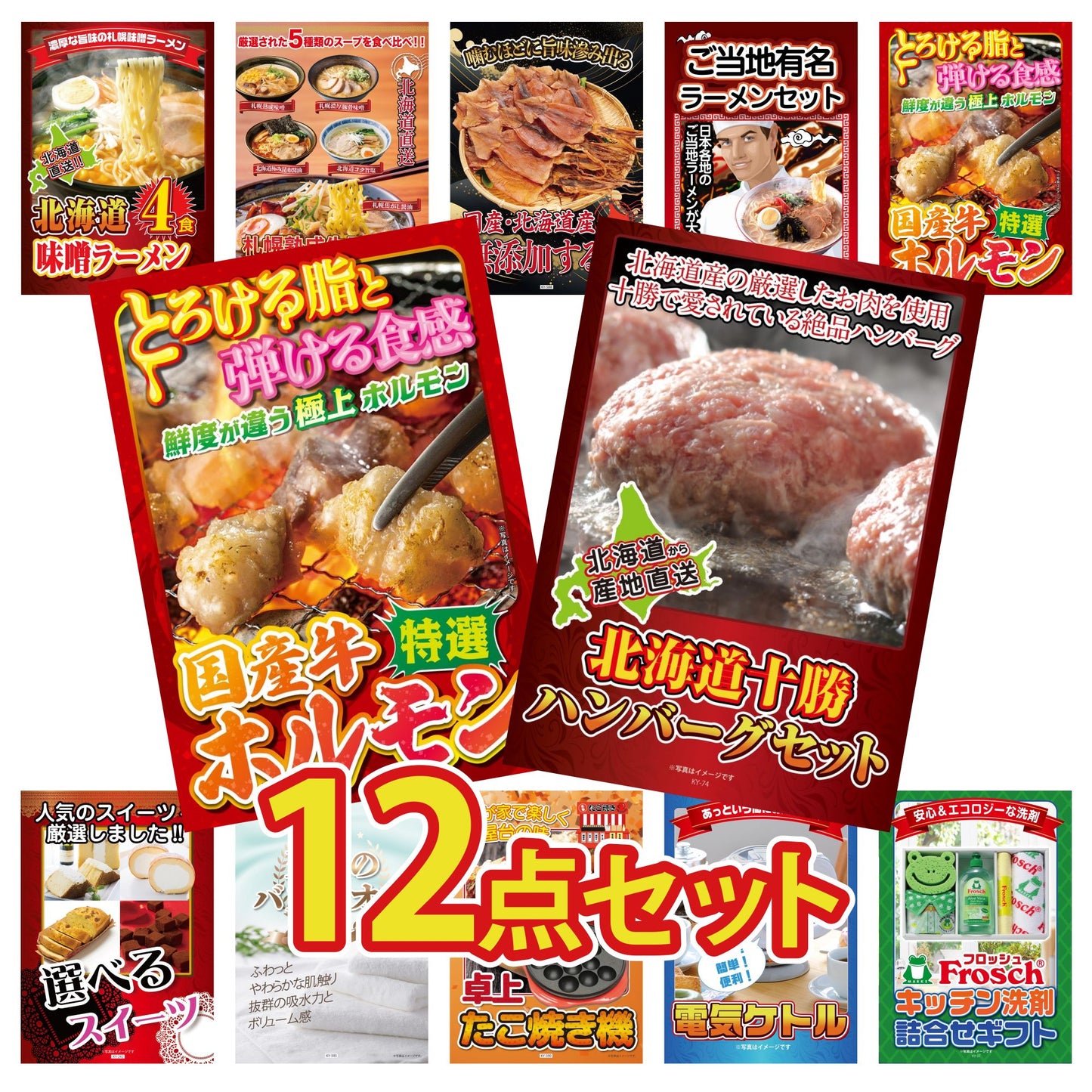北海道十勝ハンバーグセット 池田町ハンバーグ(100g×5個)12点セット
