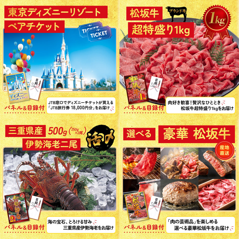 選べるテーマパークペアチケット 30点セット