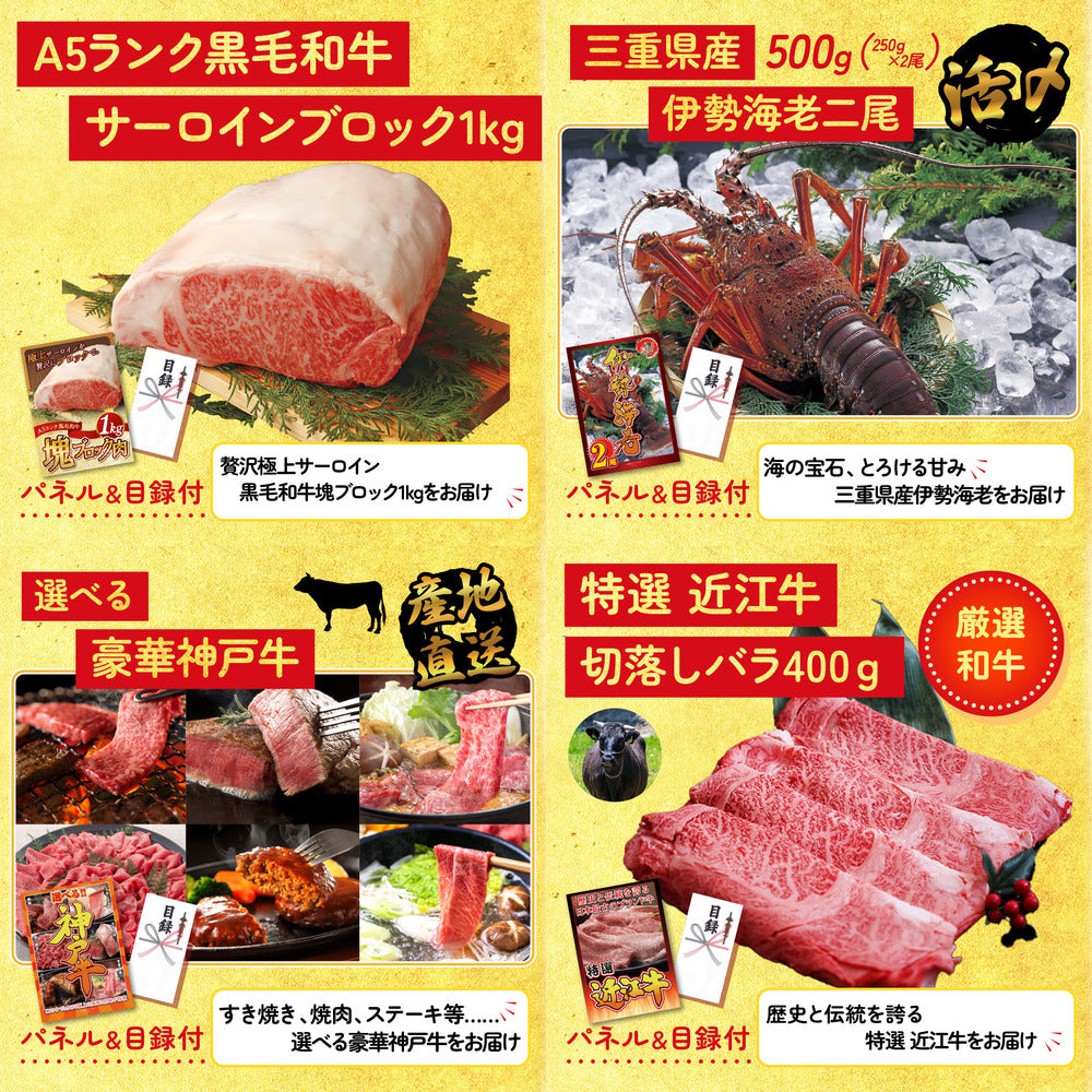 黒毛和牛サーロイン 塊ブロック肉 1kg 9点セット(KY-683)